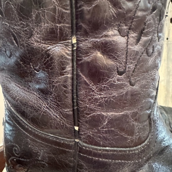 Corral Women's Circle G Cross Black Crackle Embroidered Leather Western Boots 9 - Picture 5 of 9